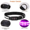 Light Up Dog Collar LED Dog Collar Safety Night Glowing Dog Collar with 9 Light Colors IPX7 Waterproof USB Rechargeable