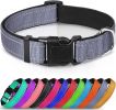 Reflective Dog Collar; Soft Neoprene Padded Breathable Nylon Pet Collar Adjustable for Medium Dogs