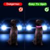 Light Up Dog Collar LED Dog Collar Safety Night Glowing Dog Collar with 9 Light Colors IPX7 Waterproof USB Rechargeable